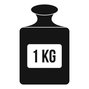 Bir kilogram ağırlık desen, basit tarzı