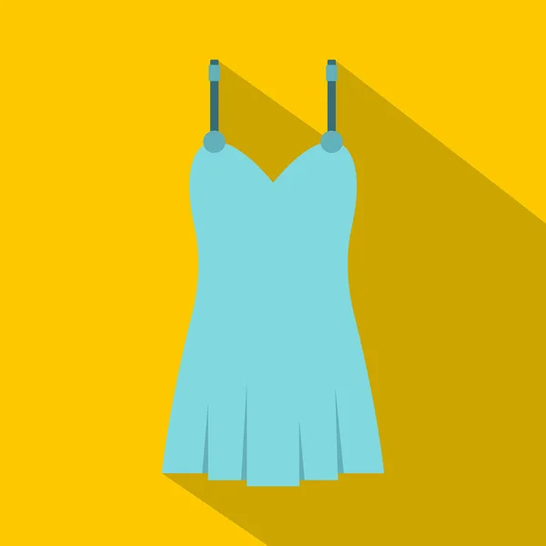 Ícone de camisa de noite azul, estilo plano — Vetor de Stock