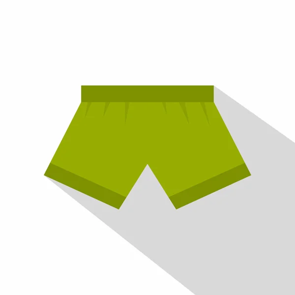 Зеленый человек боксер трусы икона, плоский стиль — стоковый вектор