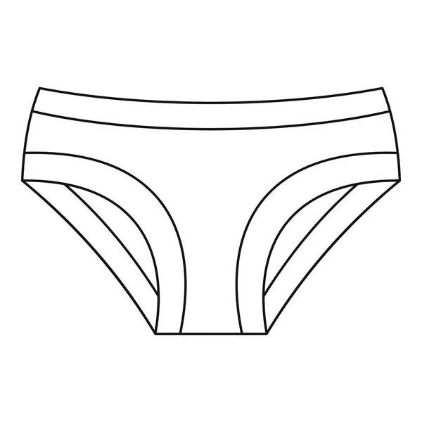 Kvinnliga underkläder ikon, dispositionsformat — Stock vektor