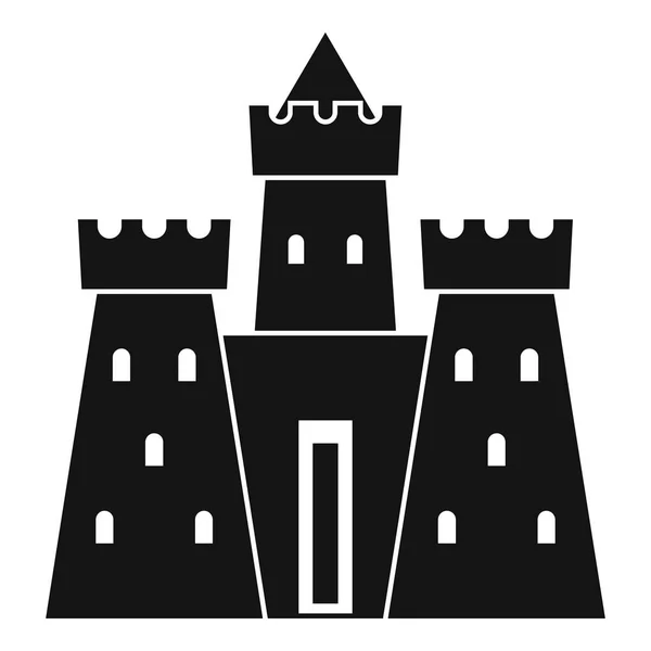 Ancient castle palace icon, simple style — Stock Vector