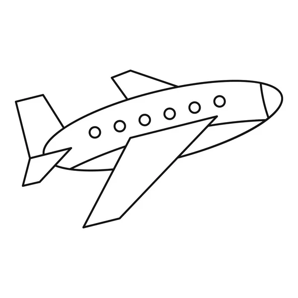 Ikona letadla, styl osnovy — Stockový vektor