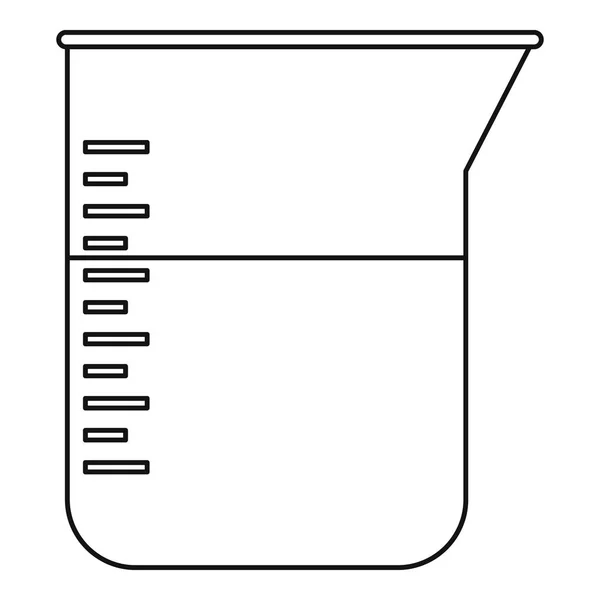 Icono de taza de medición de cocina, estilo de esquema — Vector de stock