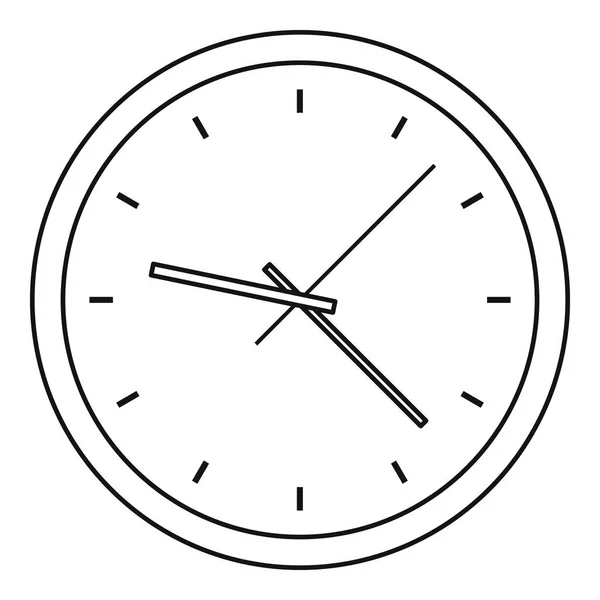 Icône de l'horloge, style de contour — Image vectorielle