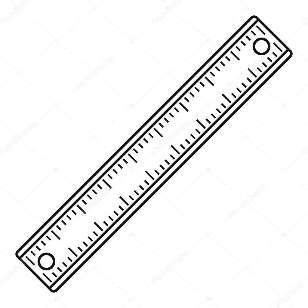Download Ruler, rectangular shape icon, outline style — Stock ...