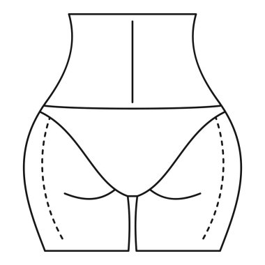 kadın vücut yağ aldırma operasyonu simgesi için hazır