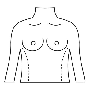 Düzeltme simgesi için çizgilerle işaretlenmiş gövde