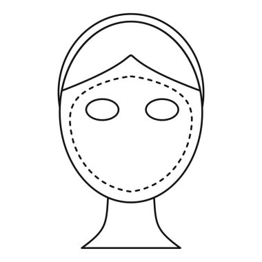 Facelifting simgesi, anahat stili