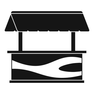 Pazar durak simgesiyle Tente, basit tarzı