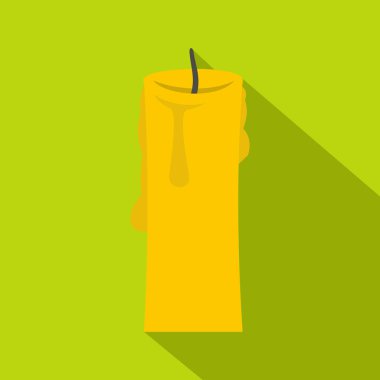 Bir mum kutsal kişilerin resmi, düz stil