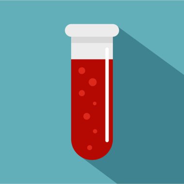 Kan testi simgesi, düz stil