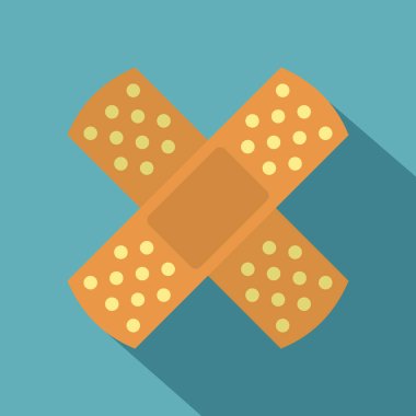 Yama simge, düz stil