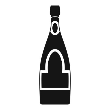 Şampanya şişesi simgesi, basit tarzı