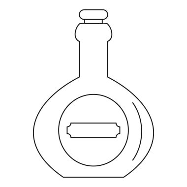 Karınlı şişe simgesi, anahat stili