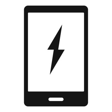 Uyarı telefon simgesi, basit tarzı