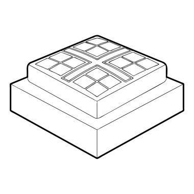 Beyzbol temel simge, anahat stili