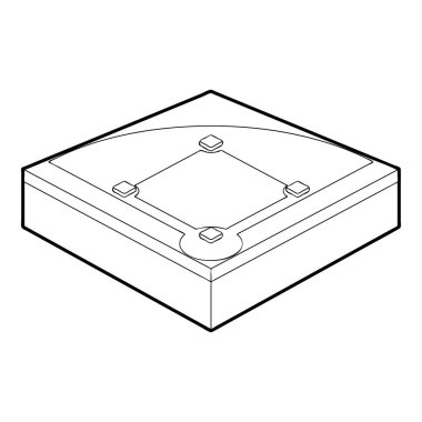 Beyzbol alan simgesi, anahat stili