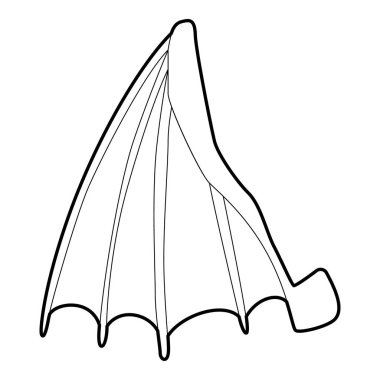 Büyük kanat simgesi, anahat stili