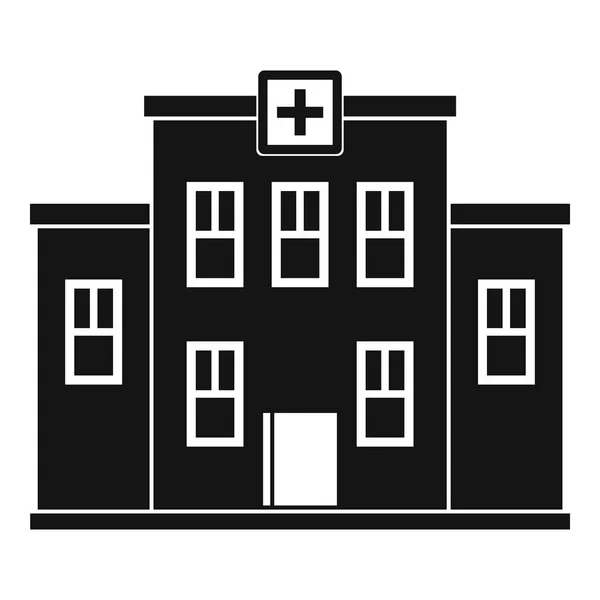 Ікона будівлі міської лікарні, простий стиль — стоковий вектор
