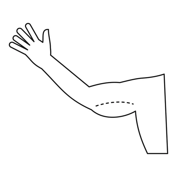 整形外科，松弛手臂校正图标 — 图库矢量图片