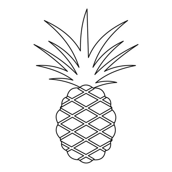 Ananas pictogram, Kaderstijl — Stockvector