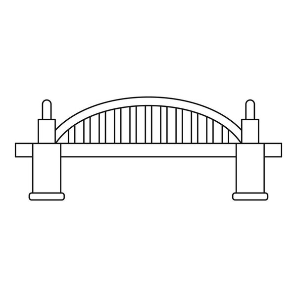 Bridge icon, outline style