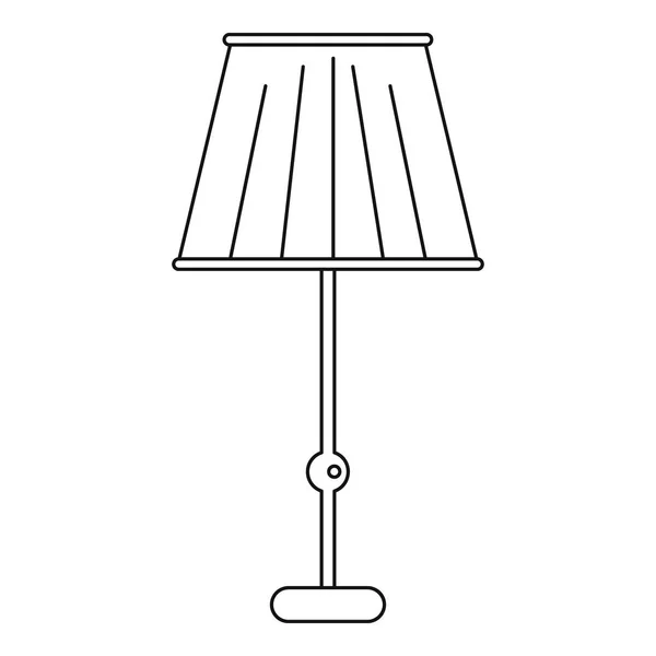 Vloerlamp pictogram, Kaderstijl — Stockvector