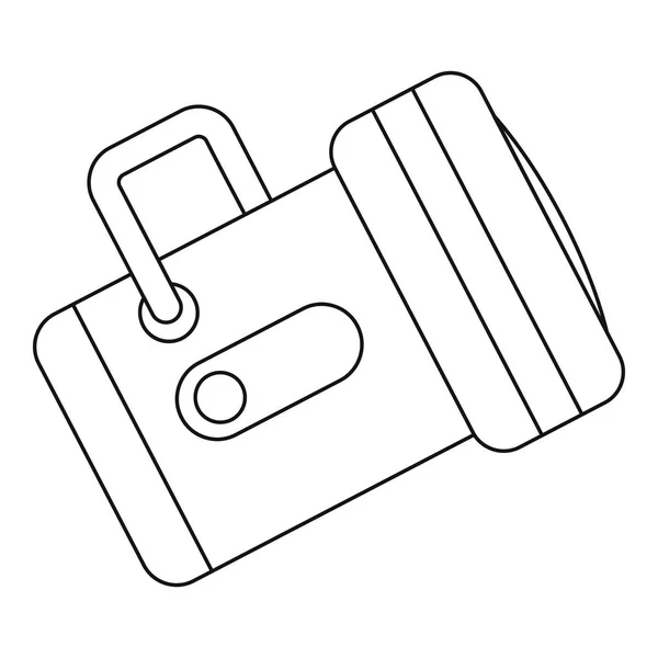Icône lampe de poche, style contour — Image vectorielle