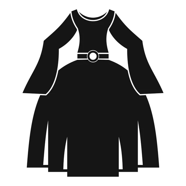 Icono de vestido de princesa, estilo simple — Vector de stock