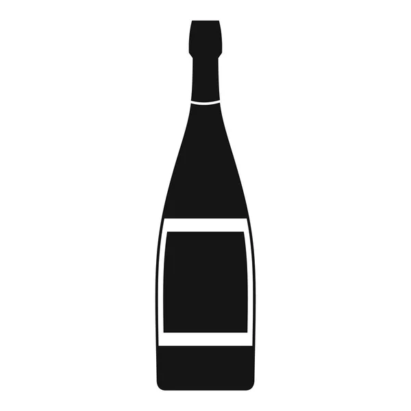 Szklana butelka ikona, prosty styl — Wektor stockowy
