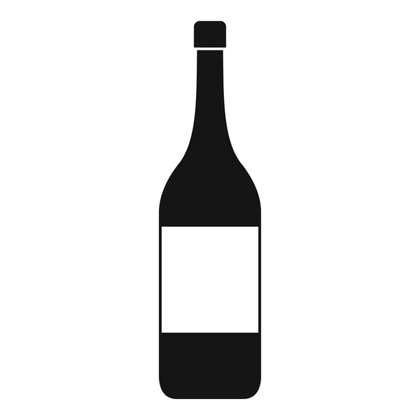 Wine bottle icon, simple style — Stock Vector