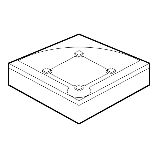 Icône terrain de baseball, style contour — Image vectorielle