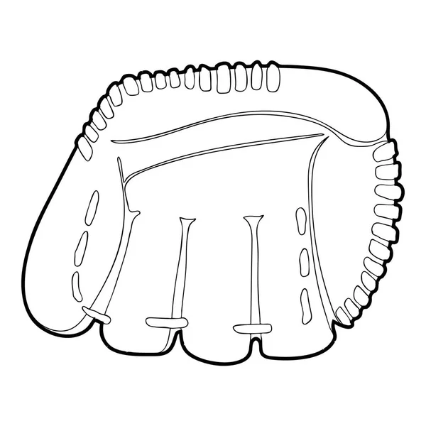 Icône de gant de baseball, style contour — Image vectorielle