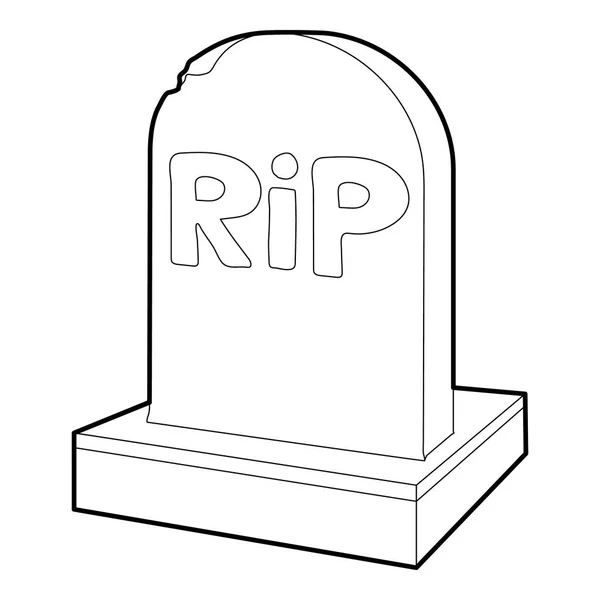 Rip icono, estilo de contorno — Vector de stock