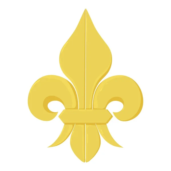 Icono de Fleur de lis, estilo de dibujos animados — Vector de stock