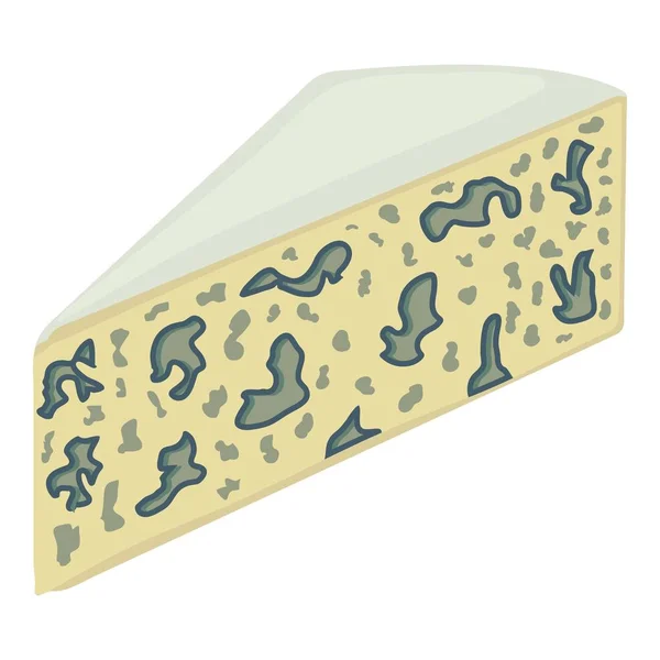 Blue cheese pictogram, cartoon stijl — Stockvector