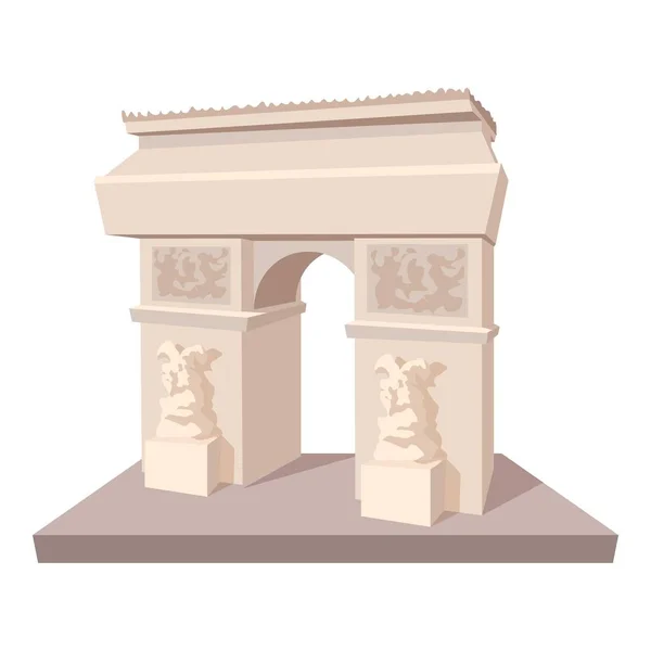 Піктограма тріумфальної арки, мультиплікаційний стиль — стоковий вектор