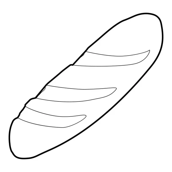 Icono de baguette, estilo de contorno — Vector de stock