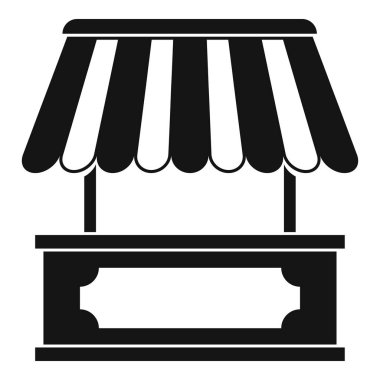 Sokak kiosk simgesi, basit tarzı