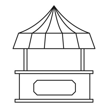 Çadır simgesi olan sokak alışveriş sayaç