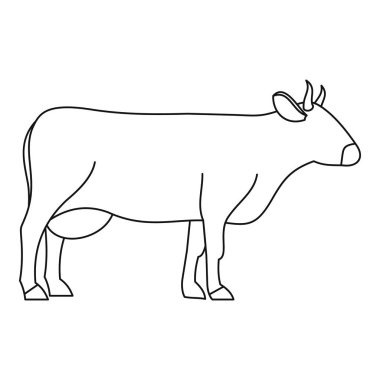 İnek simgesi, anahat stili