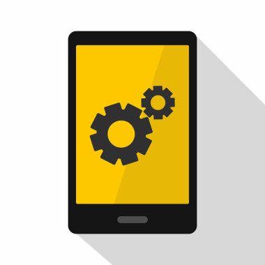 çalışma telefon simgesini, düz stil