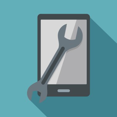 Telefon simgesini, düz stil tamir