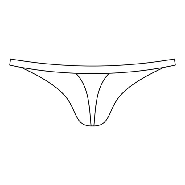 Mujer tanga bragas icono, estilo de contorno — Archivo Imágenes Vectoriales