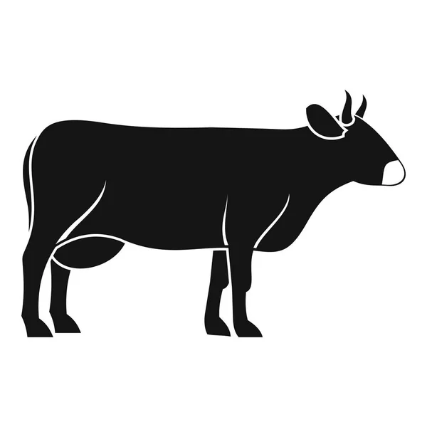Αγελάδα εικονίδιο, απλό στυλ — Διανυσματικό Αρχείο