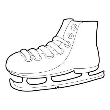 Buz pateni simgesi, anahat stili