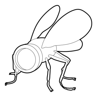 Casus sinek simgesi, anahat stili