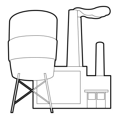 Fabrika simgesi, anahat stili