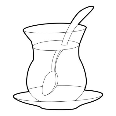 Soğuk çay simgesi, anahat stili