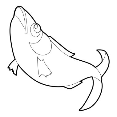 Balık simgesi, anahat stili